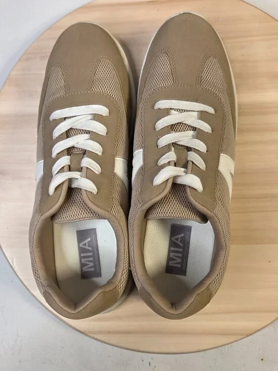 MIA Caddy Sand & White Lace Up Fashion Sneakers Women US 8.5M - Picture 9 of 14